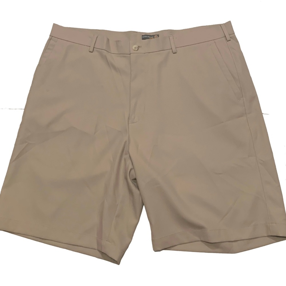 Peter Millar Men's tan Flat Front Shorts
